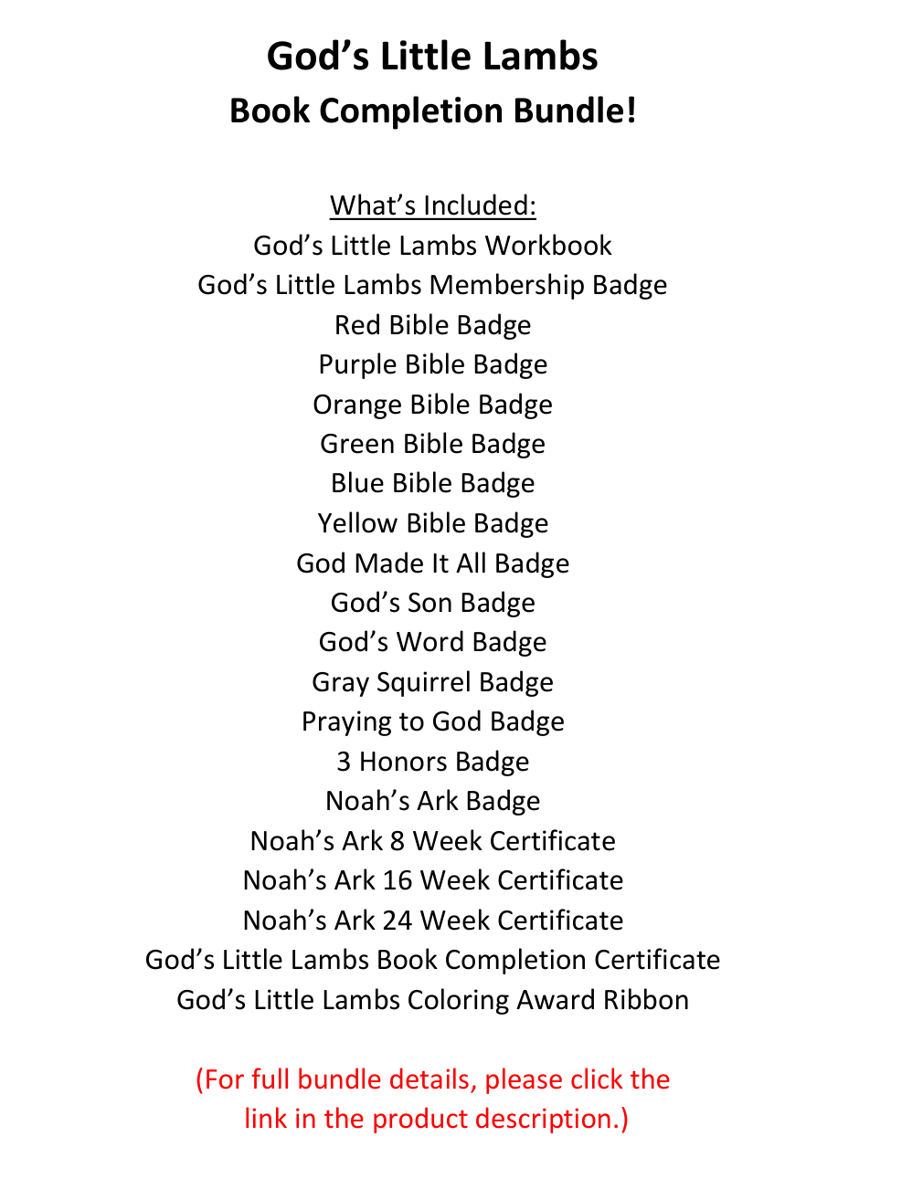 God's Little Lambs Workbooks