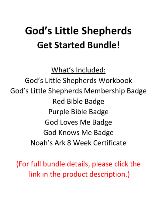 God's Little Shepherds Workbooks