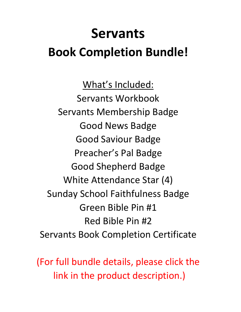 Servants Workbooks