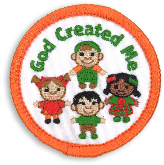 God Created Me Badge