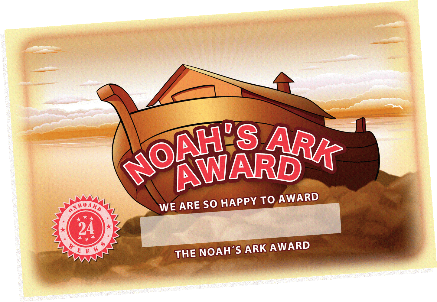 Noah's Ark Attendance Certificates