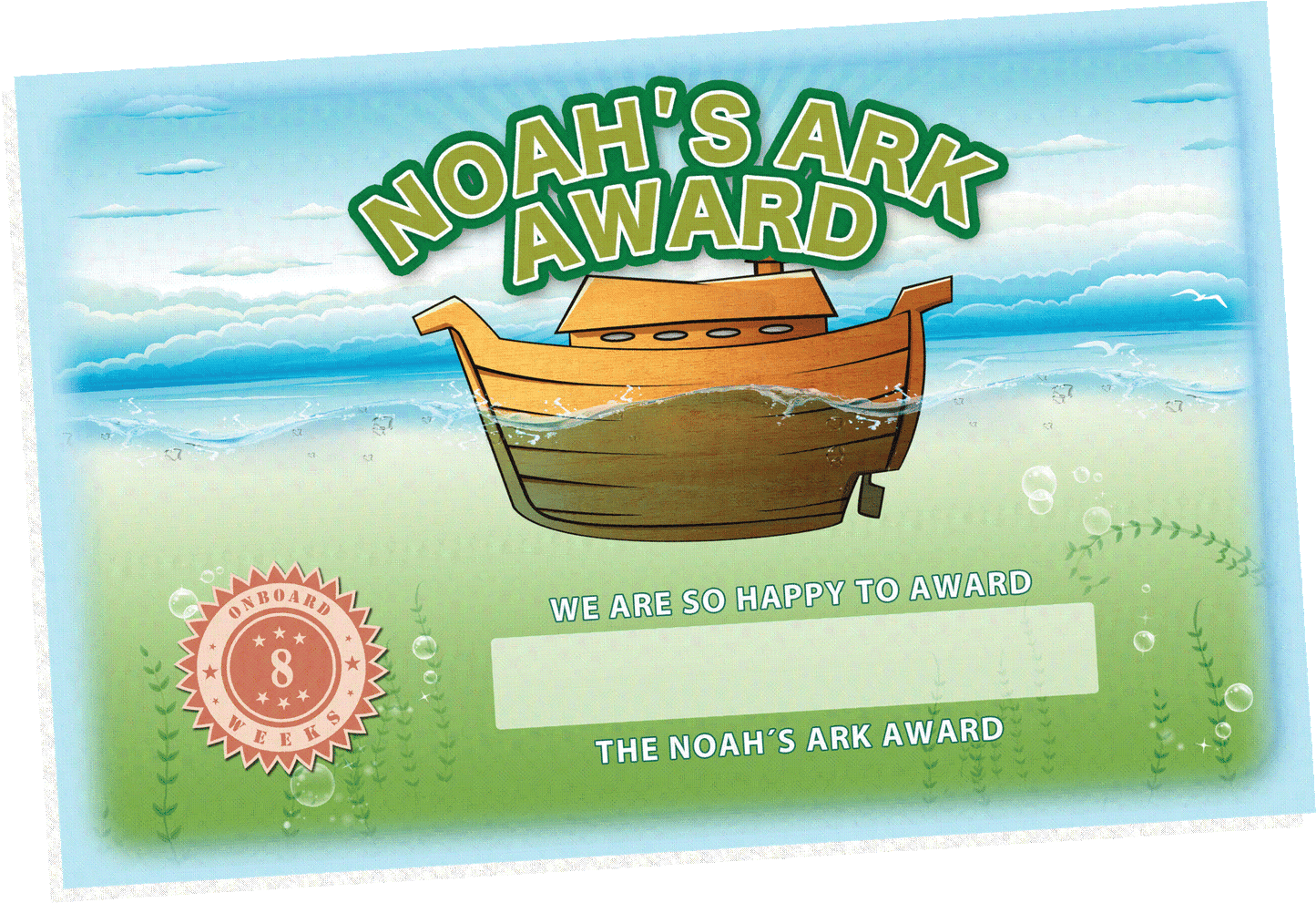 Noah's Ark Attendance Certificates