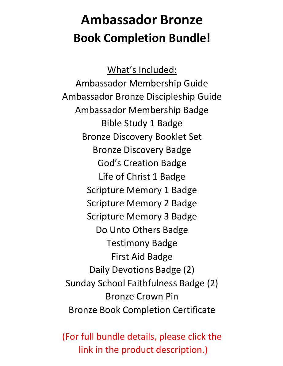 Ambassador Bronze Discipleship Guides