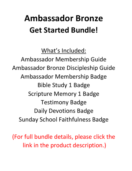 Ambassador Bronze Discipleship Guides