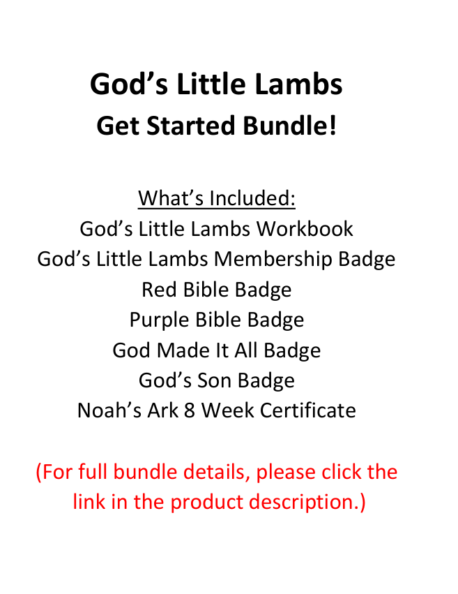God's Little Lambs Workbooks