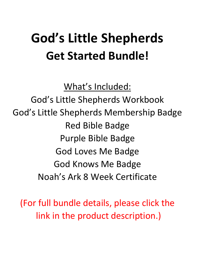 God's Little Shepherds Workbooks