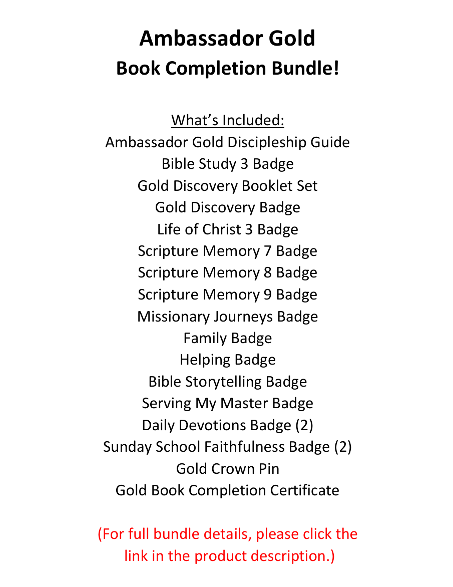 Ambassador Gold Discipleship Guides