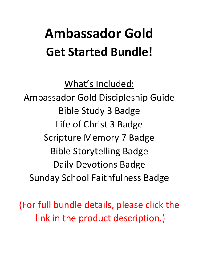 Ambassador Gold Discipleship Guides