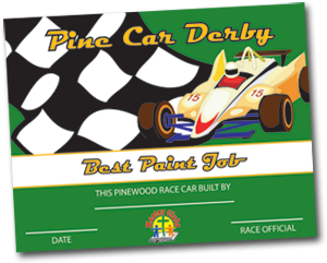 Pine Car Derby Certificates
