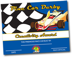 Pine Car Derby Certificates