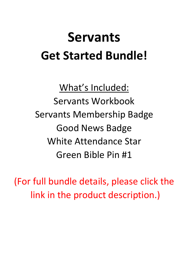 Servants Workbooks