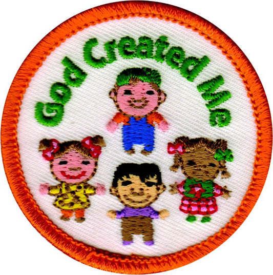 God Created Me Badge