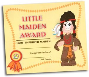 Little Maiden Award Certificate