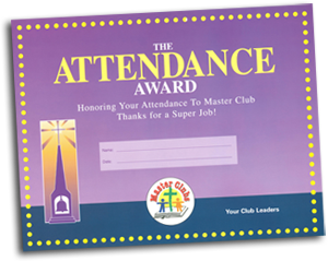 Club Attendance Award Certificate