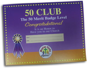 50 Club Award Certificate