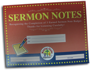Sermon Notes Award Certificate