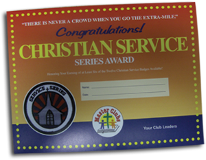 Christian Service Series Award Certificate
