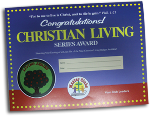 Christian Living Series Award Certificate