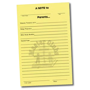 Parent Take Home Notes (50 Pack)