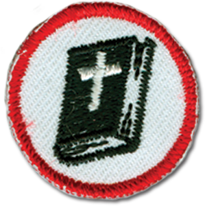 Red Bible Badge