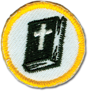 Yellow Bible Badge