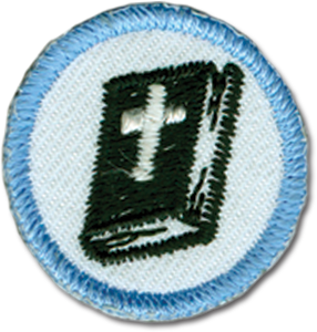 Blue Bible Badge