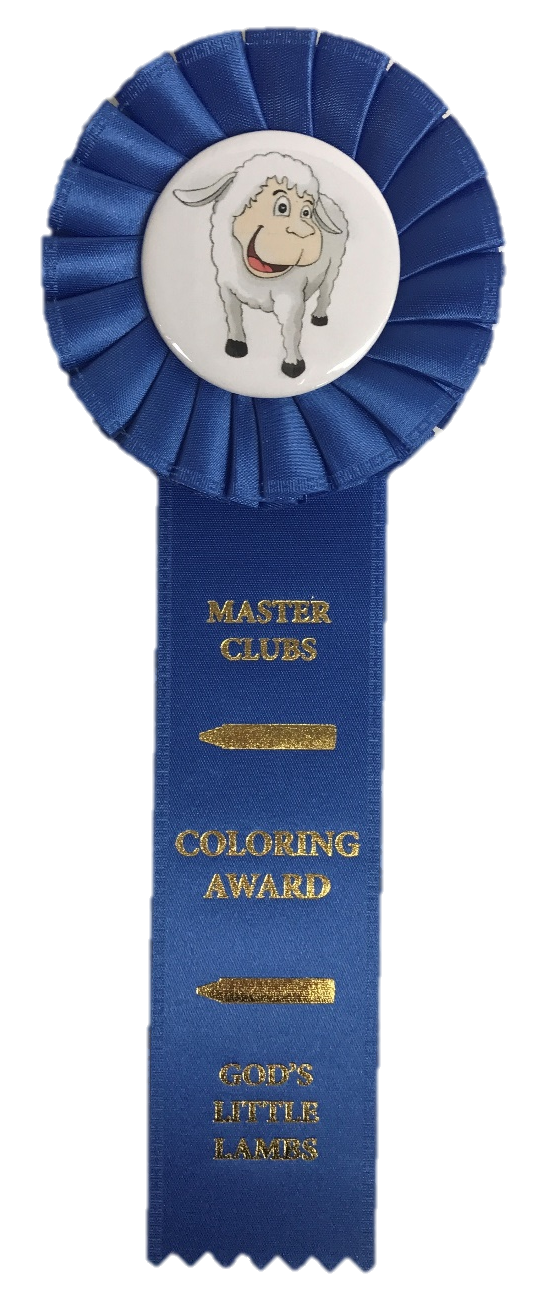 Little Lambs Coloring Award Ribbon
