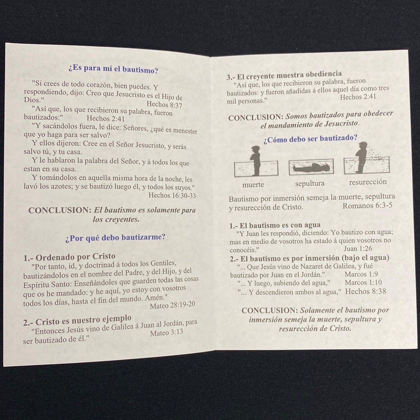 Spanish Baptism Tract