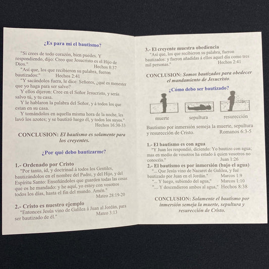 Spanish Baptism Tract